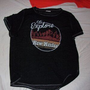 🌟 Size 2x 2 x  womens tee shirt sheer graphic fun travel